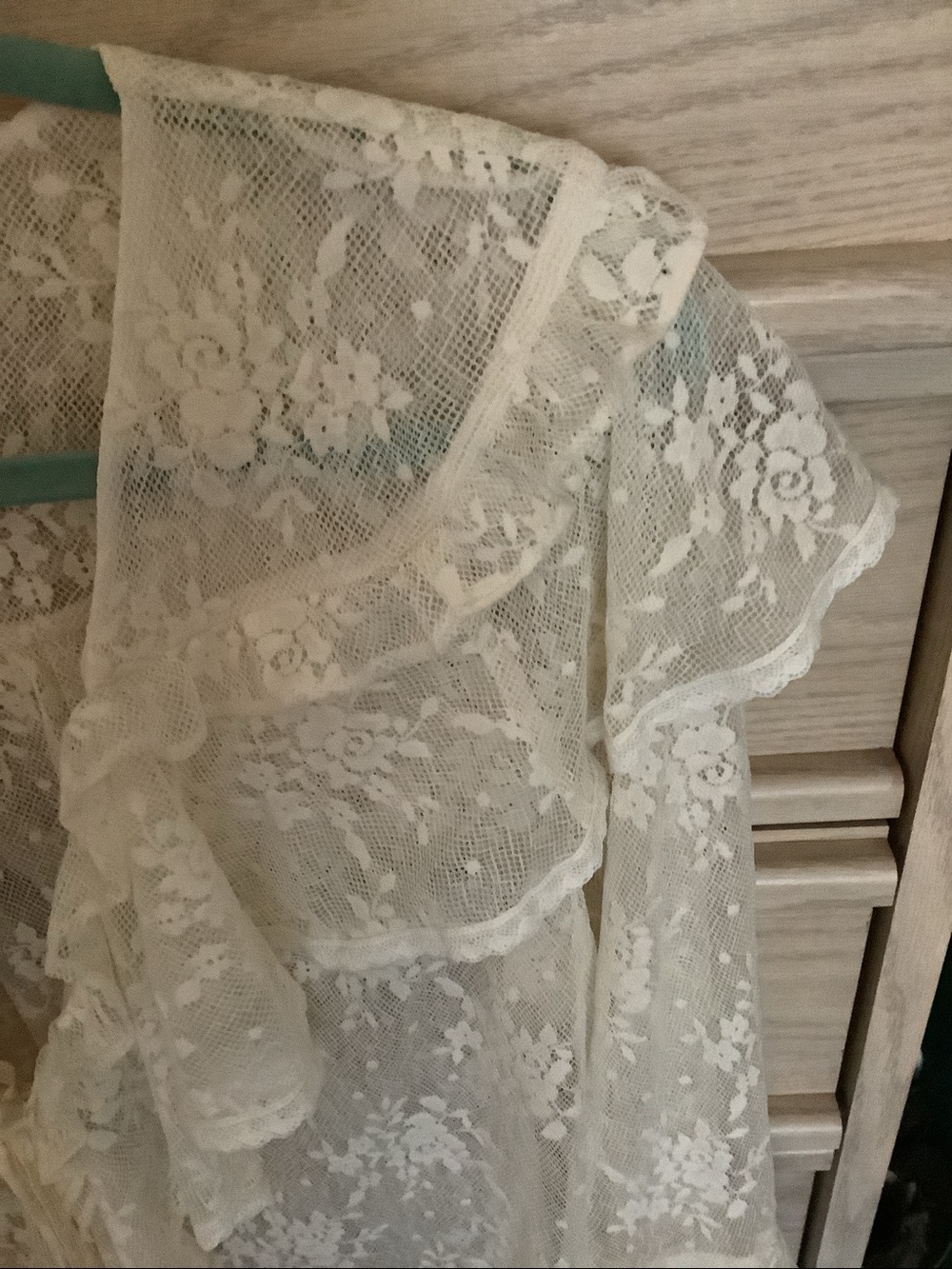 Spell labyrinth Ivory Lace Ruffle V-Neck Blouse xl - Picture 12 of 15